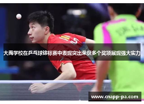 大禹学校在乒乓球锦标赛中表现突出荣获多个奖项展现强大实力
