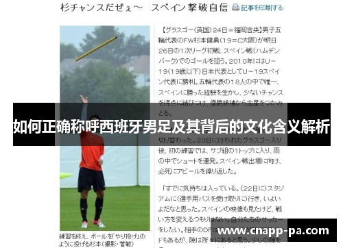如何正确称呼西班牙男足及其背后的文化含义解析